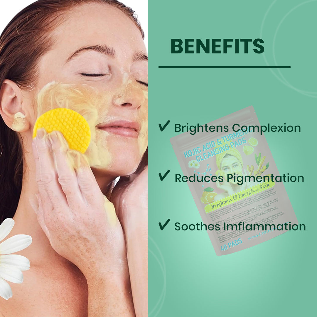 Cleaning Pads : Turmeric & Kojic Acids ( Buy 1 Get 1 Free )