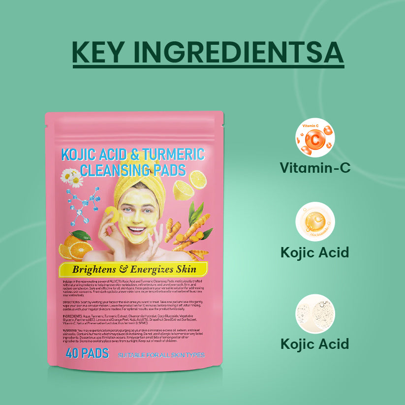 Cleaning Pads : Turmeric & Kojic Acids ( Buy 1 Get 1 Free )