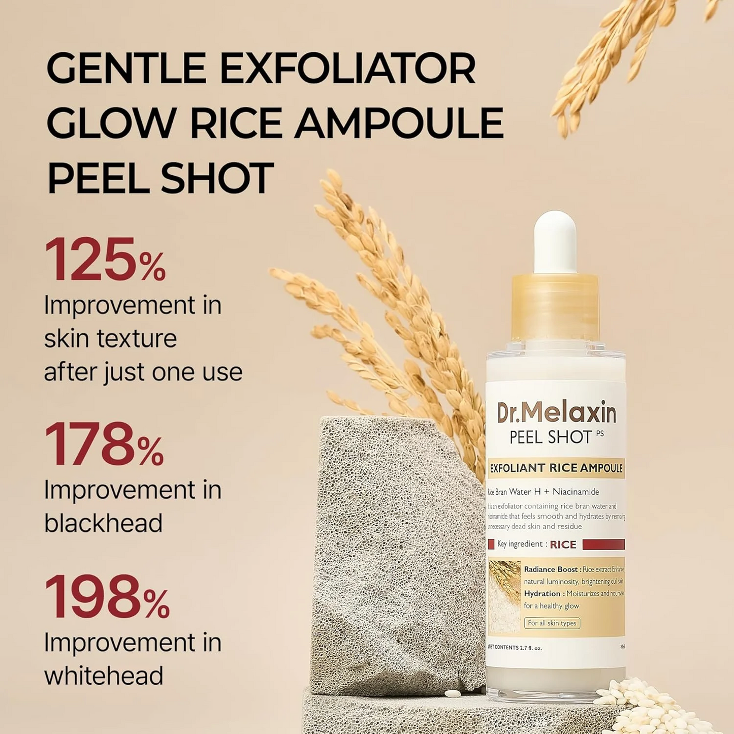 Pack of 2 | Dr. Melaxin™ Peel Shot Exfoliant Rice Ampoule