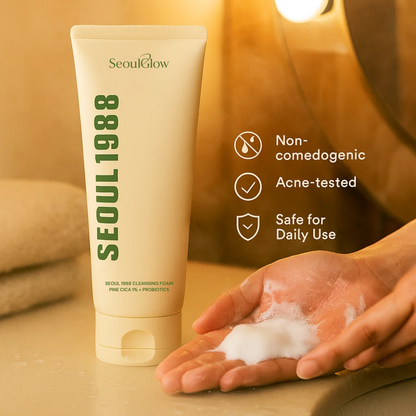 SeoulGlow™ - Cleansing Foam : Pine Cica 1% + Probiotics