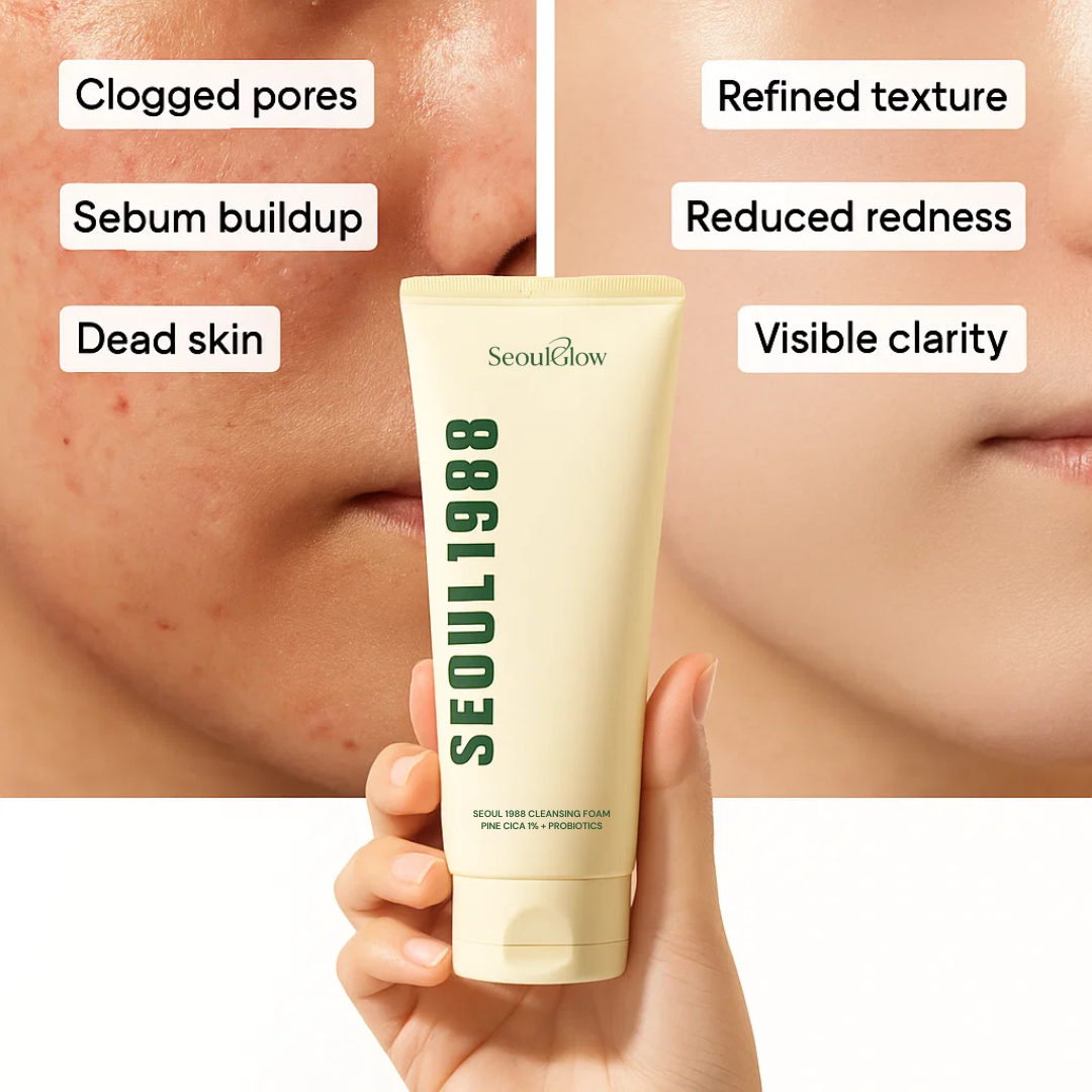SeoulGlow™ - Cleansing Foam : Pine Cica 1% + Probiotics